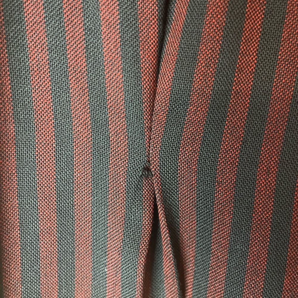 Vintage 60s Vicky Vaughn Junior Burgundy & Black Stripe Mod Dress Size 11 Tagged - Picture 8 of 9